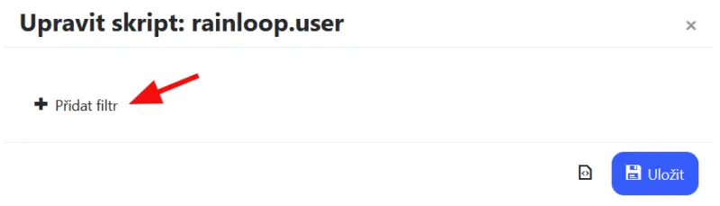 Nastavení filtru zpráv v Datahost Webmail – Zobrazí se vám seznam filtrů, pokud žádný nemáte a chcete přidat nový filtr, tak klikněte…