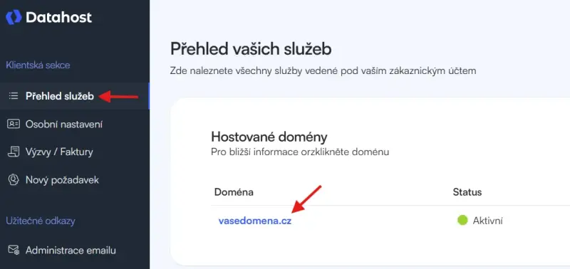 Kde najdu přihlašovací údaje k FTP – Po přihlášení do klientské sekce se vám zobrazí Přehled služeb a seznam Hostovaných…